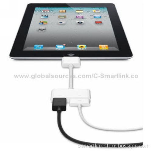 HDMI Adapter for iPad to HDMI Port, Dock 30-pin Male to HDMI Female, 9.5-inch Length, Cracked
